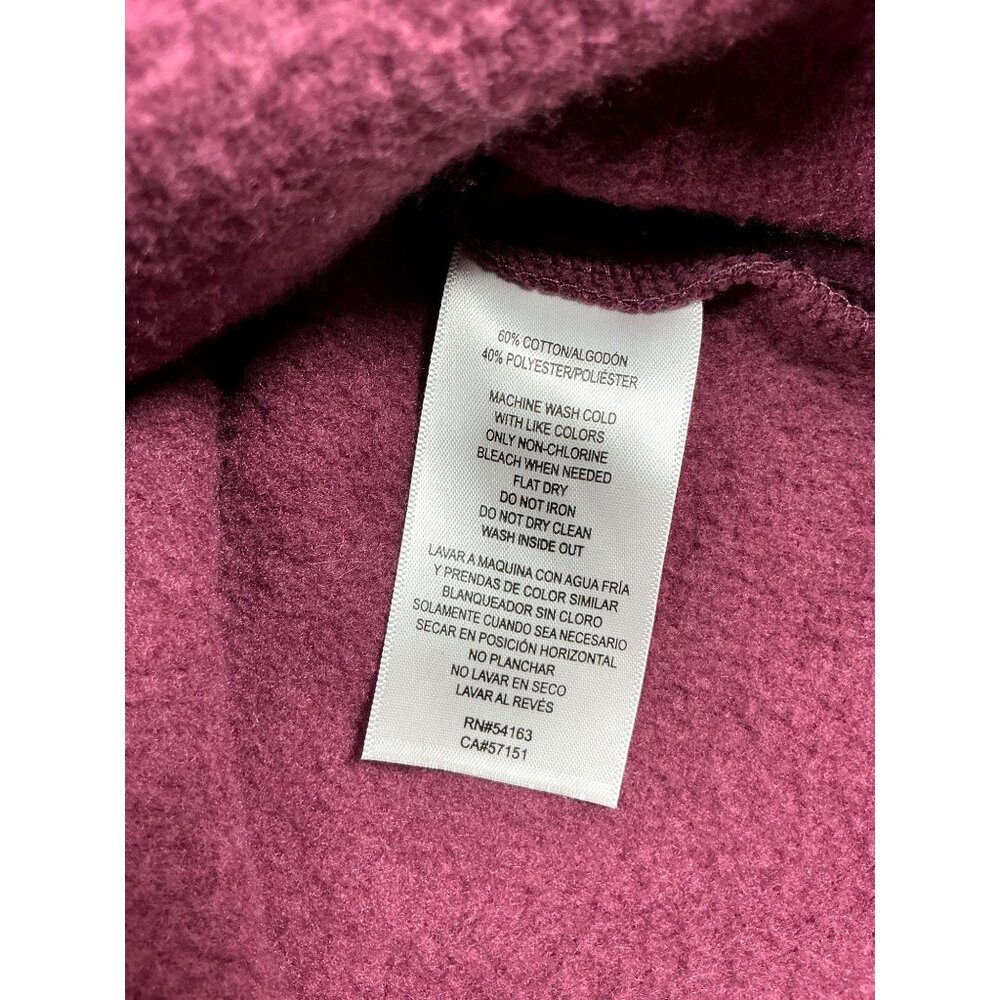 Calvin Klein Cropped Hoodie Sweatshirt- Burgundy - Size L - Picture 4 of 8